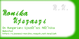 monika ujszaszi business card